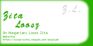 zita loosz business card
